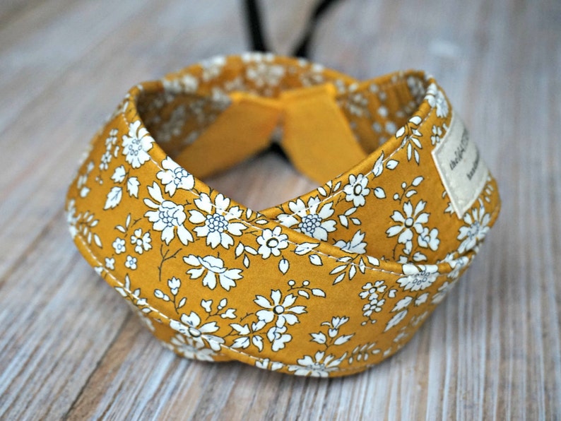 Sunshine Blooms Camera Strap, Mini Floral Yellow Fabric DSLR Strap, Birdwatching, Liberty of London Capel Mustard BEST SELLER image 5