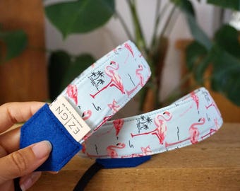 Dragonne pour appareil photo flamant rose : écharpe rembourrée pour reflex numérique/jumelles, cadeau pour photographie d'oiseaux