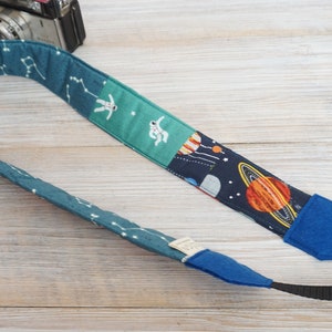 Space Galaxy Camera Strap, One of A Kind DSLR Strap, Stars Planets Patchwork Crossbody Camera Strap, New Camera Gifts, Photographer Tools image 6