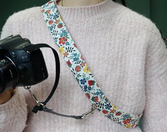 Floral Camera Strap: Liberty London Autumnal Crossbody Sling