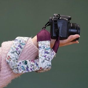 Wildflowers camerariem, gewatteerde DSLR-riem, verstelbare draagriem voor verrekijker, fotografiecadeaus
