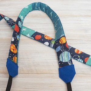 Space Galaxy Camera Strap, One of A Kind DSLR Strap, Stars Planets Patchwork Crossbody Camera Strap, New Camera Gifts, Photographer Tools image 1