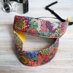 Alça floral para câmera DSLR, alça ajustável para binóculos, acolchoada e confortável para fotografia, Liberty of London