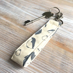 Penguin Keyfob - Keyring - Animal Theme Key Chain - Wristlet Key Ring with Snap - Personalized Key Fob