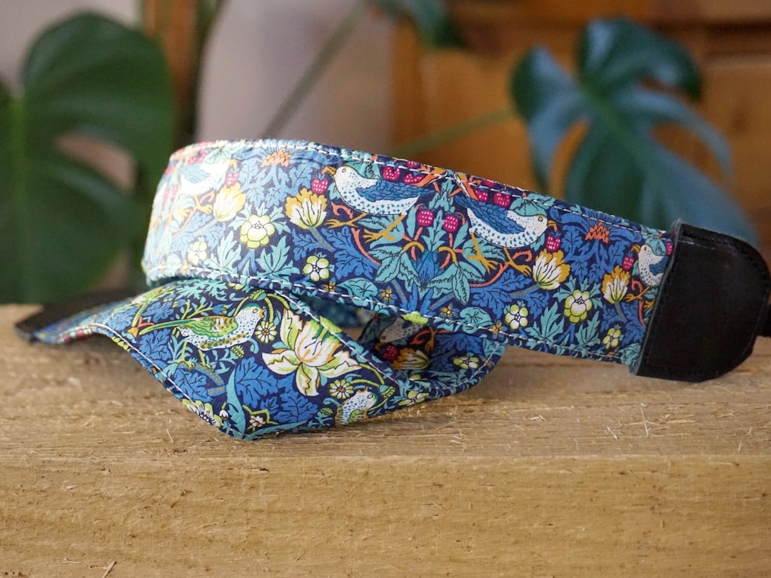 New Camera Strap, Birds & Flowers DSLR Camera Sling, Black Leather End ...