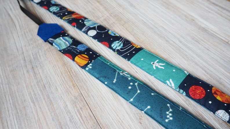 Space Galaxy Camera Strap, One of A Kind DSLR Strap, Stars Planets Patchwork Crossbody Camera Strap, New Camera Gifts, Photographer Tools image 8