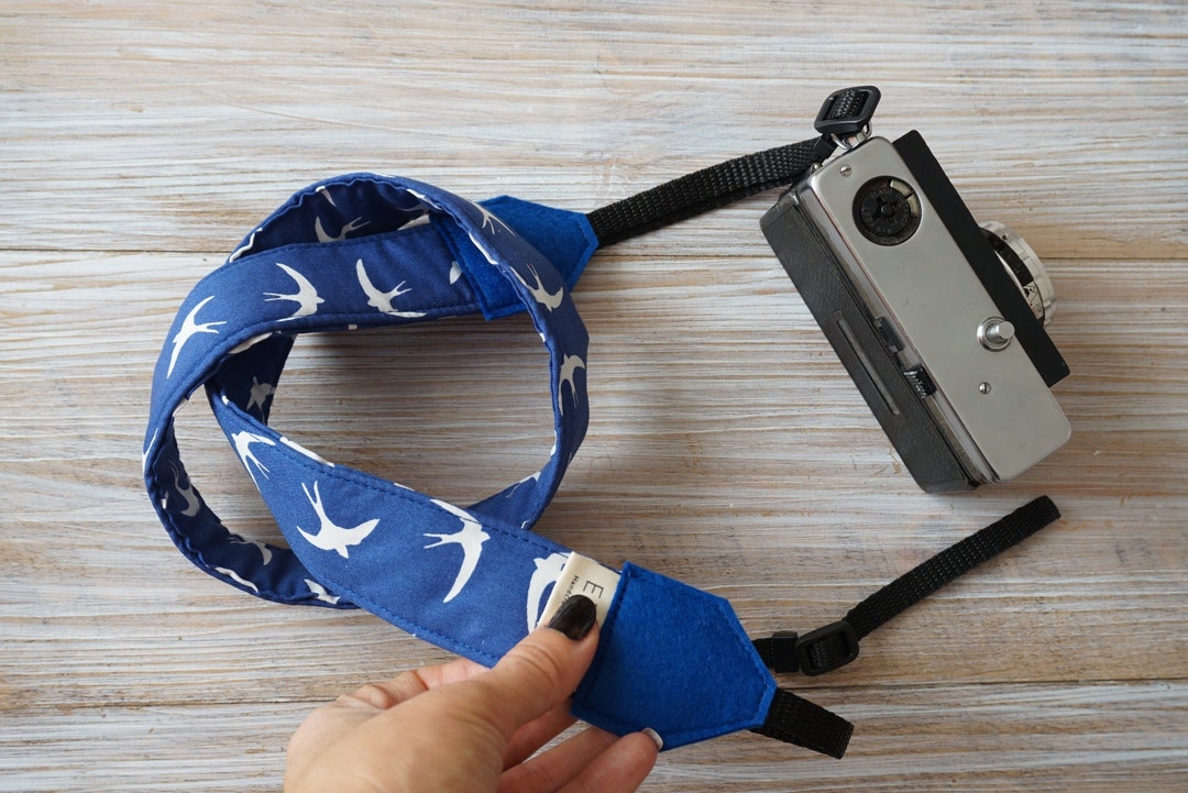 Hummingbird Camera Strap Swallows Camera Strap: Navy Blue Bird Photography, Personalized Option ...