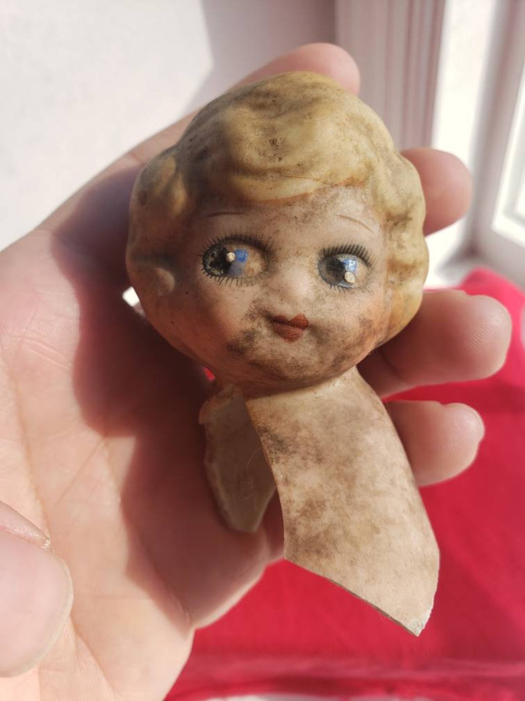 Antique Dump Dug Broken Porcelain Doll Head Etsy