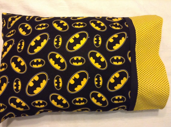 Batman Standard Size Pillowcase Toddler Pillow Child Etsy