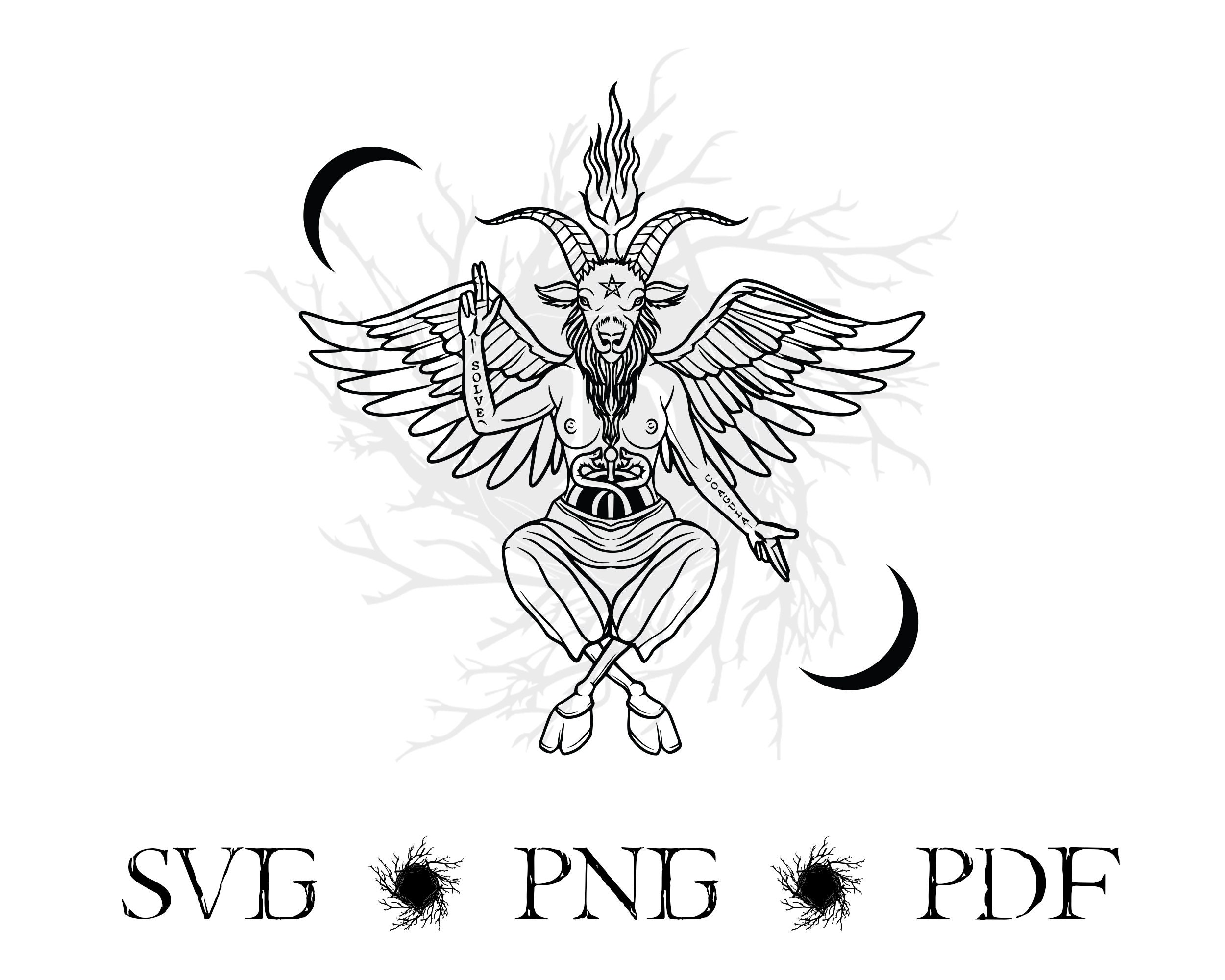 Baphomet Svg Sigil of Baphomet Logo Gothic Svg File for - Etsy