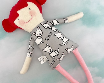 Rag doll, Baby toy, Stuffed doll, Baby gift, Handmade rag doll, boy doll, Hand stitched, Hand applique, Unique baby gift, First doll
