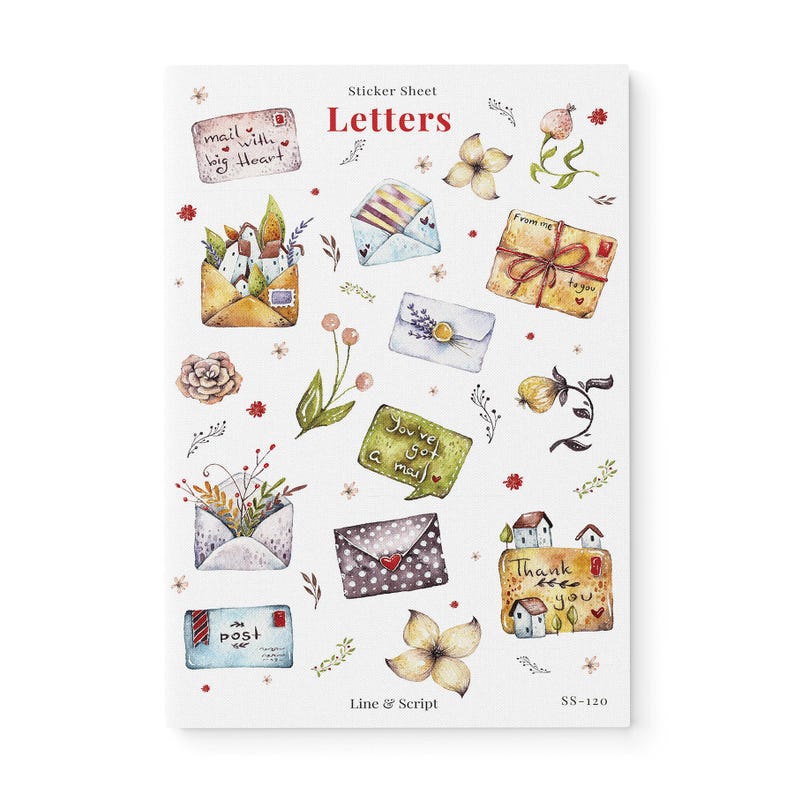 Letter Send Sticker Letters Sticker Sheet: Snail Mail, Happy Mail - Planner, Journal ...