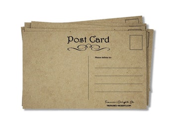 Postcards- (25) Blank Chipboard Postcards, 4 x 6 Chipboard, Set of 25