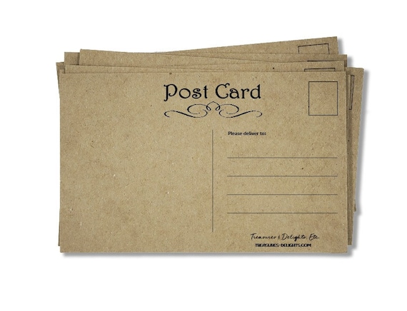 Postcards- (25) Blank Chipboard Postcards, 4 x 6 Chipboard, Set of 25