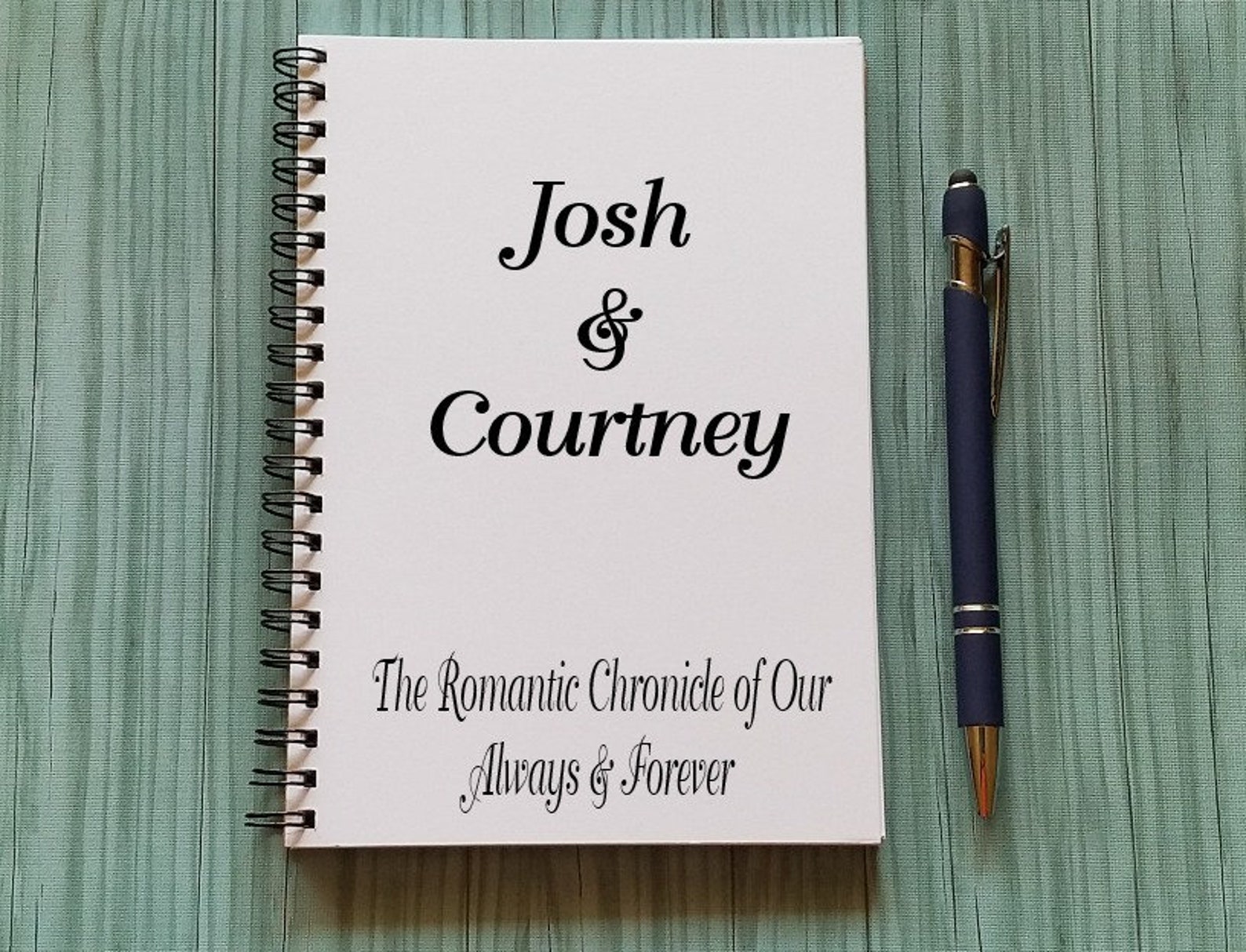 Personalized Notebook custom Names the Romantic Chronicle Etsy
