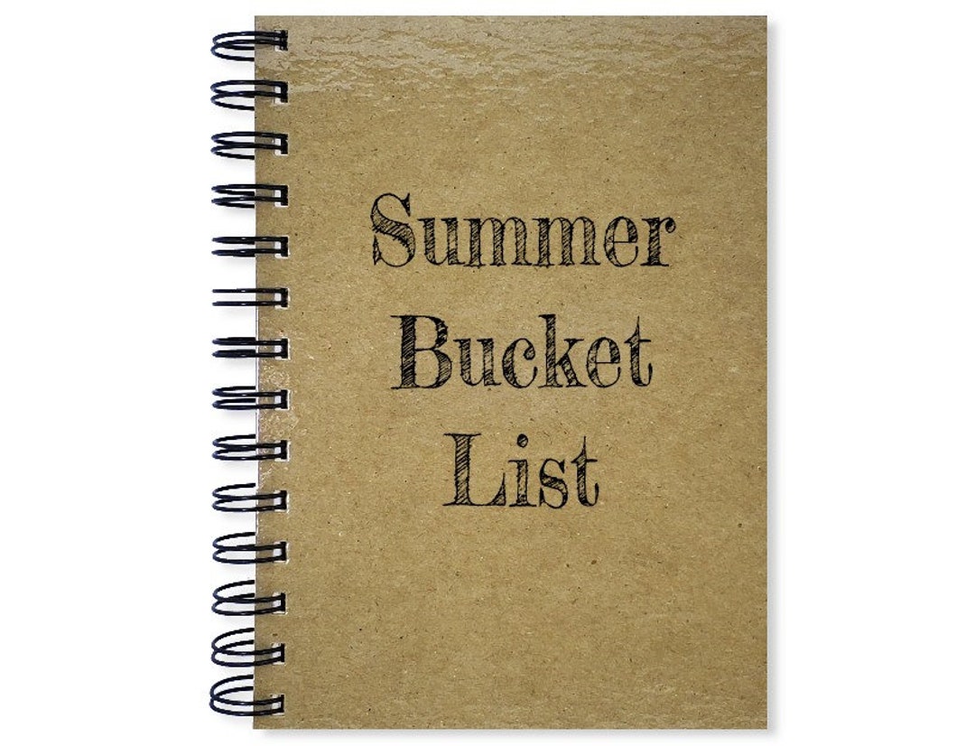 Notebook Summer Bucket List Bucket List Notebook Bucket - Etsy