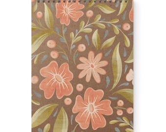 Autumn Blooms Sketchbook, Artist Drawing Journal, Art Notebook, Artist Sketch Pad