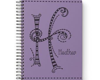 Personalized Journal with Name and Zebra Monogram, Personalized Monogram Notebook, Journal for Girls Party Favors for Kids, Sentimental Gift