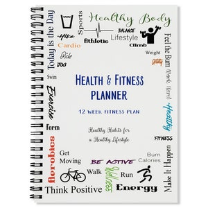 Health & Fitness Planner - 12 Week Fitness Journal - BLACK - Treasures &  Delights, Etc.