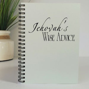 JW Convention Notebook, Jehovah's Wise Advice Writing Journal, Pioneer Ministry Notebook, Gift for Pioneers, Ministry Notes image 2