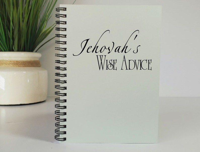 JW Convention Notebook, Jehovah's Wise Advice Writing Journal, Pioneer Ministry Notebook, Gift for Pioneers, Ministry Notes image 2