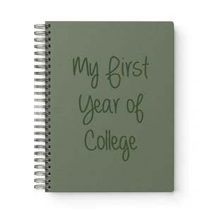 My First Year of College Writing Journal, College Student Gift, Spiral Notebook - Ruled Line, Graduation Gift, Going Away to College Gift