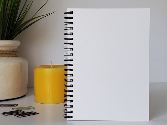 Blank Journal, Blank Cover Journal, Spiral Kraft Notebook, Journal Notebook,  Scrapbook Diary, 8.5x11 Notebook Handmade Sketchbook 