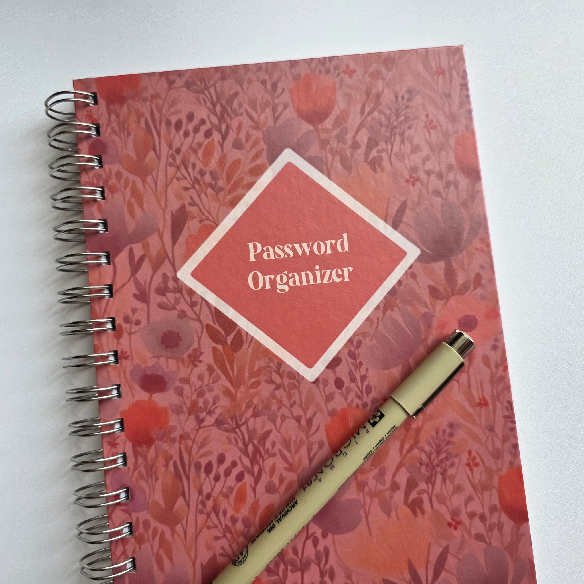 Password Collectore Blossom Meadows Password Organizer - Internet Password Book, Spiral ...