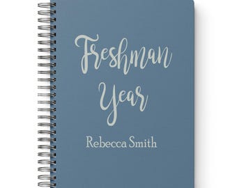 Writing Journal, Freshman Year, High School, College Freshman Journal, Freshman Notebook, Scrapbook, School Journal, Student Notebook