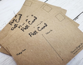 Postcards- (10) Blank Chipboard Postcards, 4 x 6 Chipboard, Set of 10