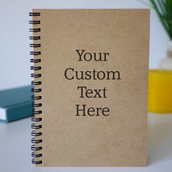 Personalized Notebook, Custom Notebook with Logo, Custom Journal, Writing Journal, Custom Spiral Notebook, Custom Text Journal