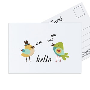 Postcards, Hello Postcards, Set of 10 Post Cards, Hello Birdie, Postcard Set image 1