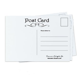 Blank Postcards for Any Occasion, 4 x 6 Postcards, Set of 10 Postcards (PCW1)