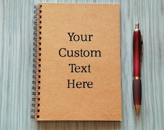 Personalized Notebook, Your Custom Quote - 5 x 7 Journal, Writing Journal, Custom Text Journal, Bullet journal, Best Friend Gift, N-010