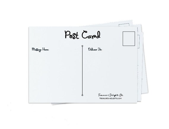 Blank Postcards, Do It Yourself Postcard Set, Set of (10) 4 x 6 Postcards  (PCW4)