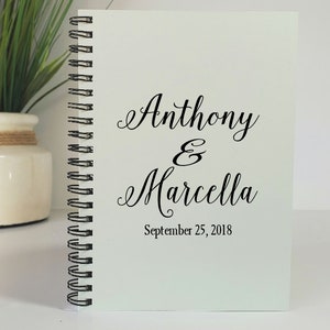 Personalized Journal Notebook, [Custom Names & Wedding Date] Notebook- 5 x 7 Journal, Engagement, Wedding Notebook, Couples Diary, WN2