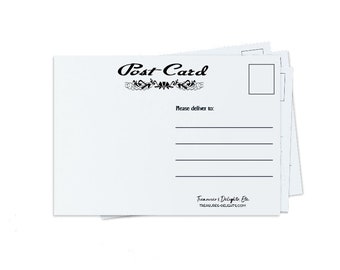 Blank Postcards, Post Cards, 4 x 6 Postcards, DIY Postcards (PCW5) - Set of 10 Postcards
