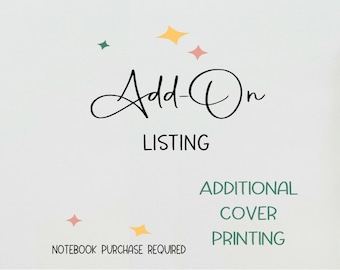 Additional Cover Printing for Notebook, Add-On Listing, Additional Printing Option