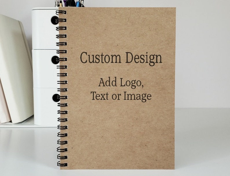 Branded Company Notebook With Logo Personalized Business Etsy