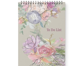 Floral To Do List Notebook: Spring Flowers, Daily Tasks