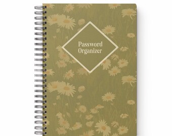Password Keeper Book With Alphabetical Tabs - Hardcover Password Logbook, 200 Pages, 5.8x8.4 Inches, Black (Great Gift For Organizing Online Logins)