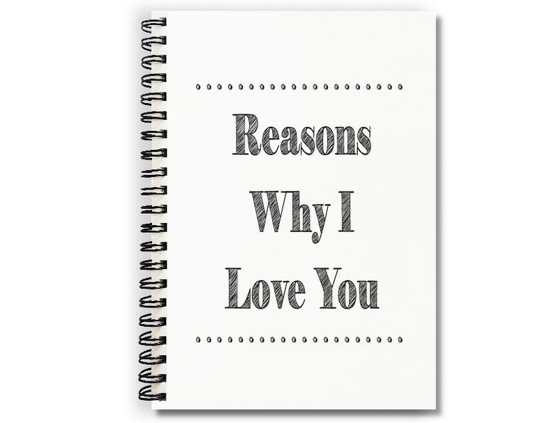 Reasons Why I Love You Journal Love Notes Notebook for Couples Anniversary Gift for Him or Her Gift for Our First Year Together image 8