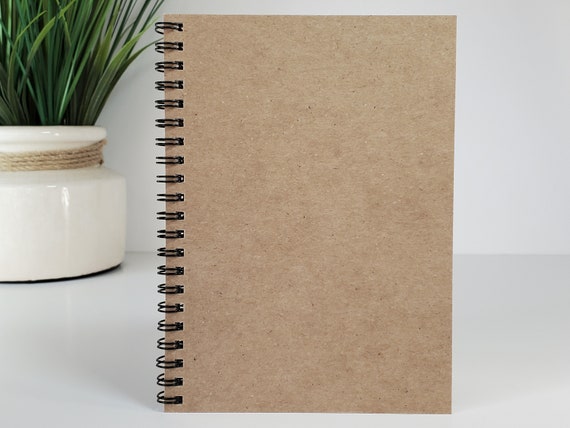 Blank Journal, Blank Cover Journal, Spiral Kraft Notebook, Journal  Notebook, Scrapbook Diary, 8.5x11 Notebook Handmade Sketchbook 