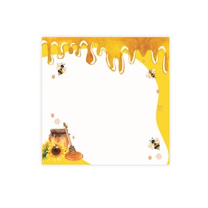 Bees & Honey Sticky Notes, Cute Bees Memo Pad, Honeybee Notepad, Office Desk Accessory, Bees Post-It Notes, Bee Lover Gift