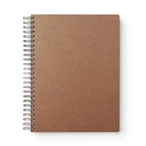 Blank Journal, Blank Cover Journal, Spiral Kraft Notebook, Journal Notebook, Scrapbook Diary, 8.5x11 Notebook Handmade Sketchbook