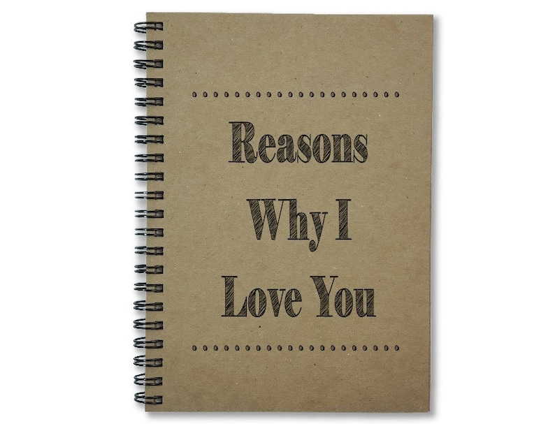 Reasons Why I Love You Journal Love Notes Notebook for Couples Anniversary Gift for Him or Her Gift for Our First Year Together image 7