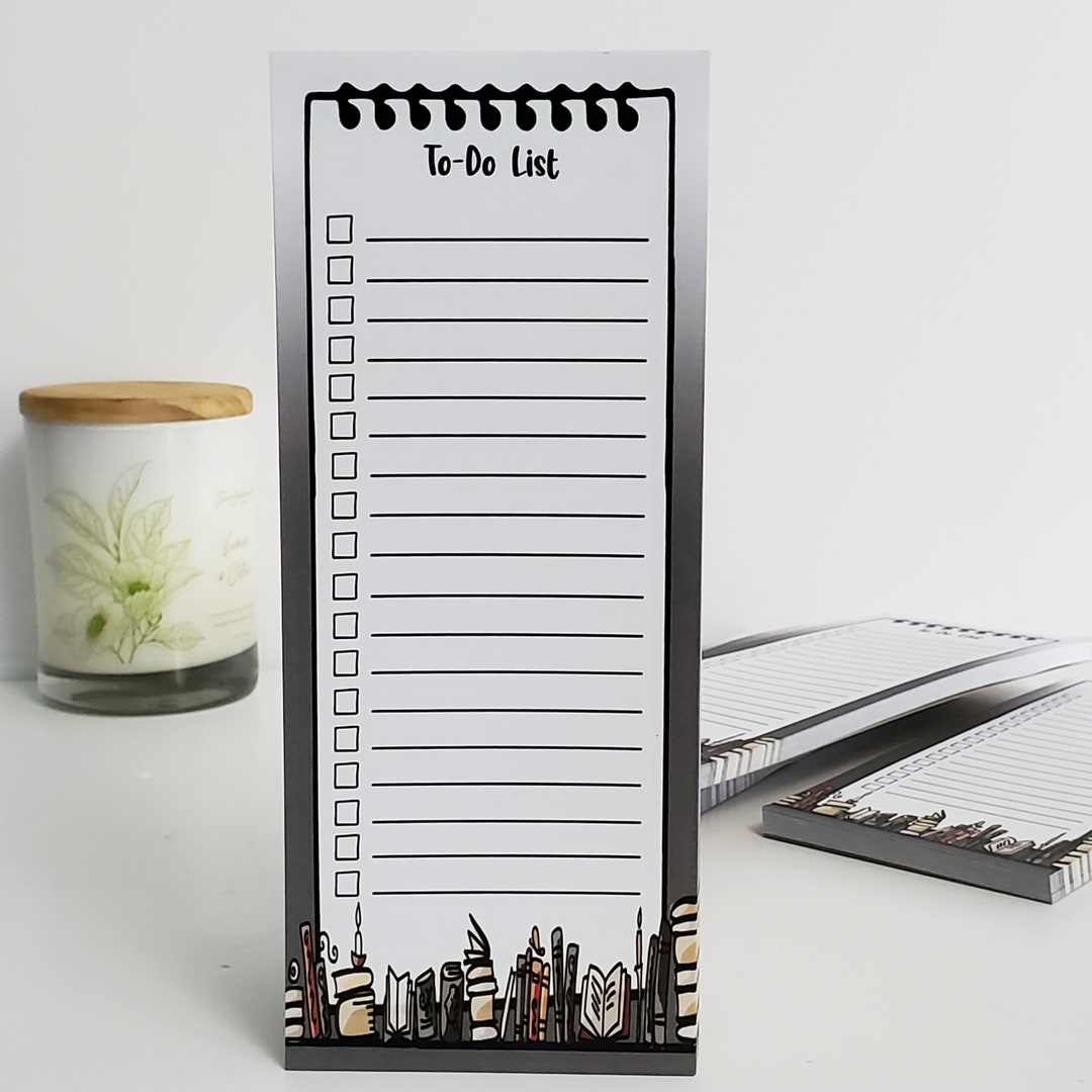 To Do List Notepad Bookshelf Notepad Reading Books Task List Tracker To do list notepad bookshelf notepad reading books task list tracker