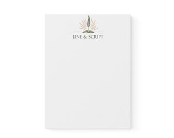 Custom Logo Notepad, Personalized Business Notepad, Logo Stationery, Branded Merch