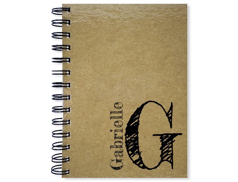 Personalized Notebook custom Name and Monogram 5