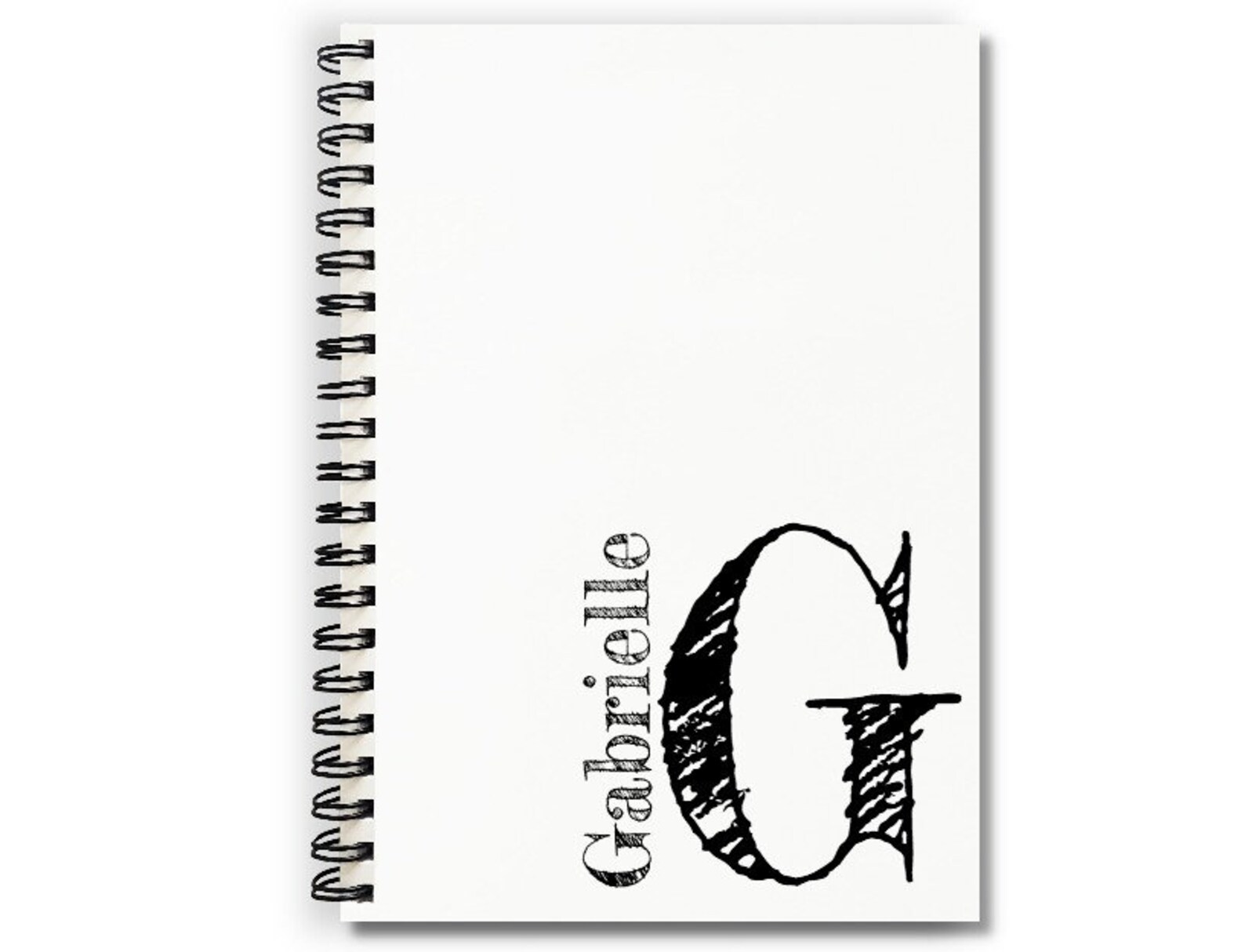 Personalized Notebook custom Name & Monogram 5 X 7 Etsy